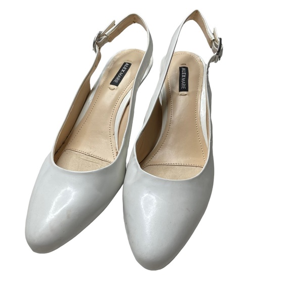 Alex Marie white pointed small heeled shoes size 7M - Picture 2 of 12